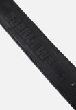 Gorilla Wear 4 Inch Carbon Leather Lever Belt - Musta