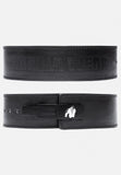 Gorilla Wear 4 Inch Carbon Leather Lever Belt - Musta