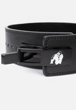 Gorilla Wear 4 Inch Carbon Leather Lever Belt - Musta