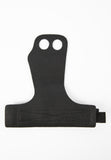 2-Hole Leather Lifting Grips - Black