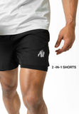 Gorilla Wear Lowell 2-in-1 Shorts - Black