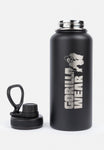 Gorilla Wear Insulated Stainless Steel Water Bottle 1000ML - Musta