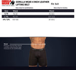 Gorilla Wear 4" Nahkainen Nostovyö