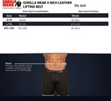 Gorilla Wear 4" Nahkainen Nostovyö