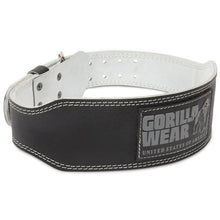 Lataa kuva Galleria-katseluun, Gorilla Wear 4 Inch Padded Leather Belt - Musta
