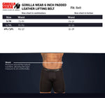 Gorilla Wear 6" Pehmustettu Nahkainen Nostovyö